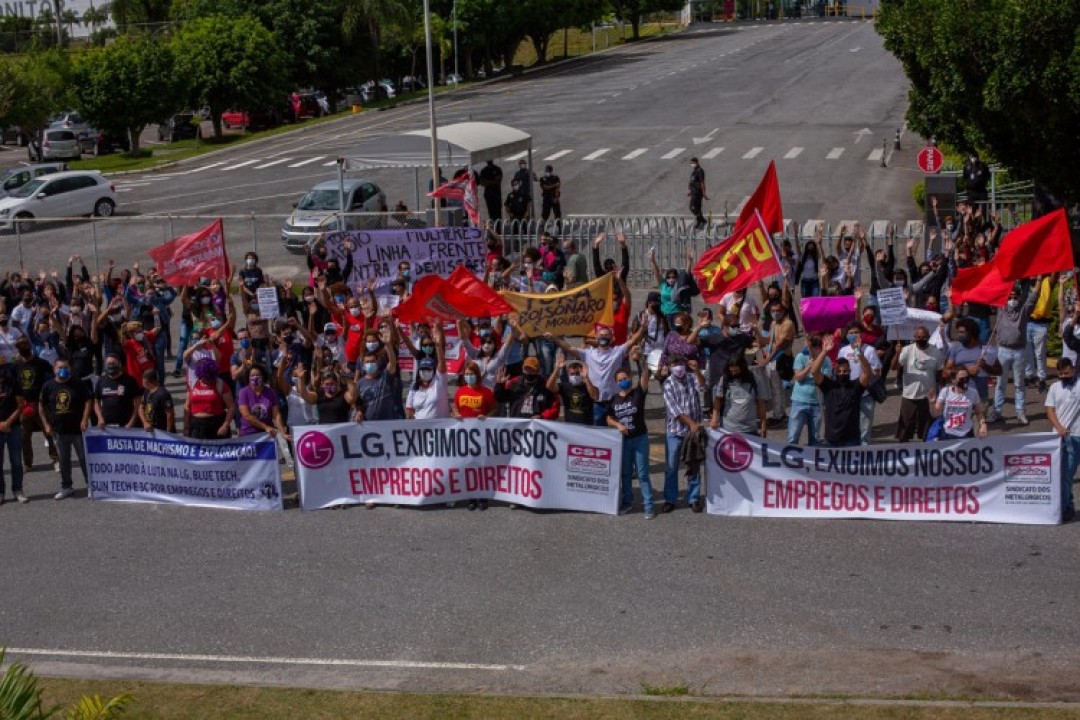 Sindserv-SJC apoia trabalhadores (as) da LG e de fornecedoras