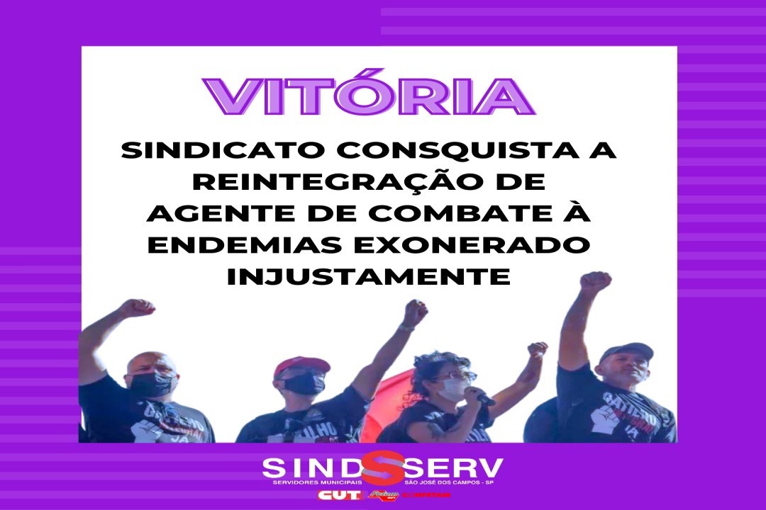 MAIS UMA VITÓRIA DO SINDSERV-SJC: AGENTE DE COMBATE A ENDEMIAS É REINTEGRADO APÓS DISPENSA INJUSTA!