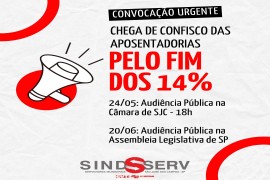 CONVOCAÇÃO URGENTE: Chega de confisco - Pelo fim dos 14% de desconto!